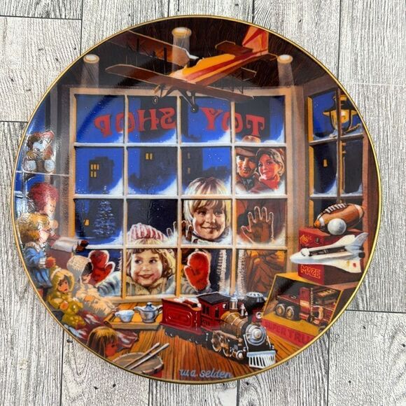 Vintage Hackett American “The Toy Shop” Collector’s Plate - Picture 1 of 5